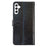 For Samsung Galaxy A18 4G Wallet Case Glitter Anti-Scratch Leather Stand Phone Cover with Strap - Black - 6
