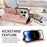 For iPhone 14 Pro Wallet Case Embossed Mandala Pattern PU Leather + TPU Cover with Wrist Strap - Rose Gold - 2