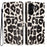 For Samsung Galaxy A37 5G Case Leopard Print Wallet Stand Flip Leather Phone Cover with Wrist Strap - Black - 1