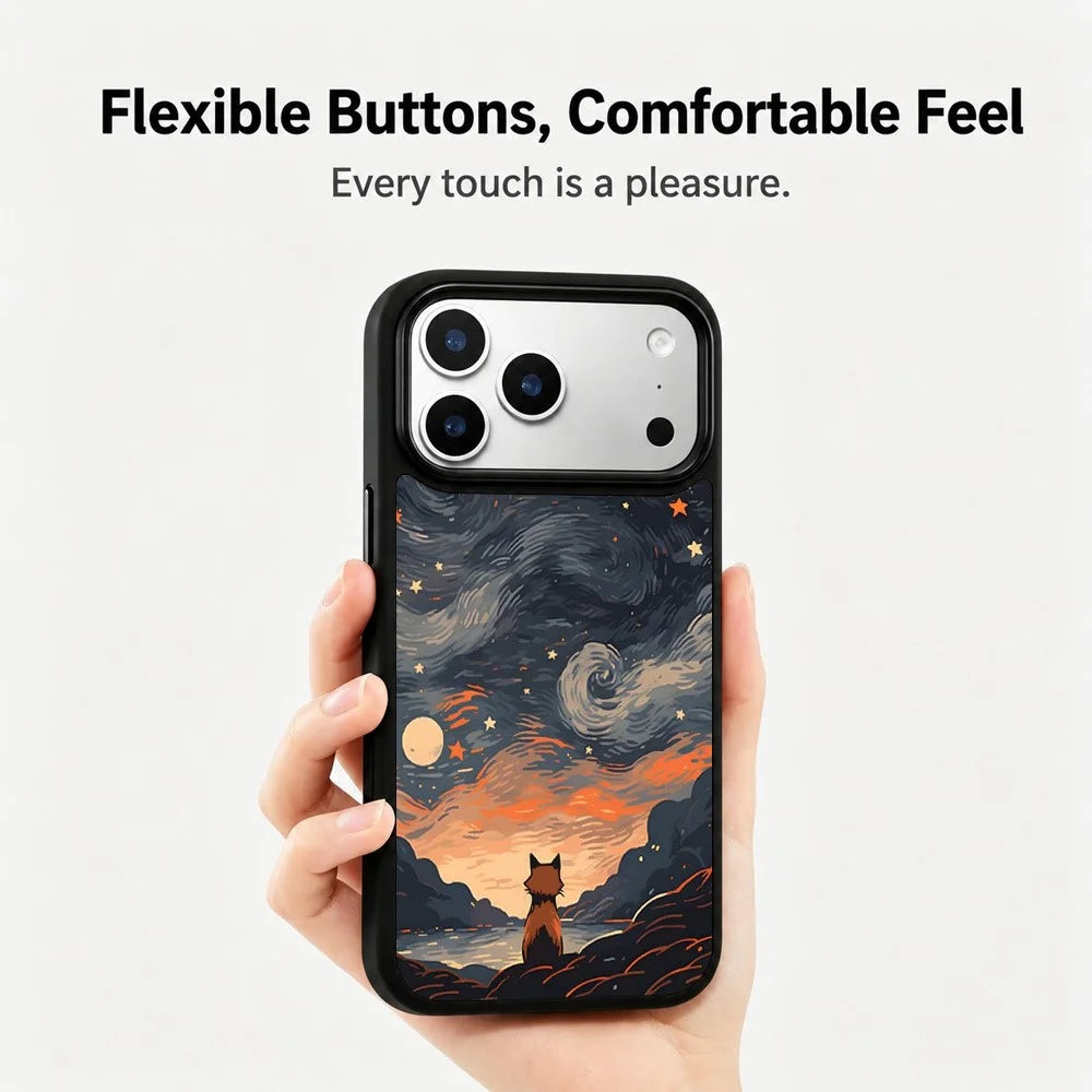 For iPhone 18 Pro / 17 Pro Magnetic Case Art Gallery UV Pattern Printing PC + Silicone Phone Cover - ZX0000 - 2