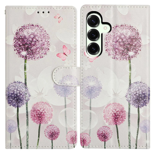 For Samsung Galaxy A18 4G Case Pattern Printing Wallet Stand Flip Leather Phone Cover with Strap - Dandelion - 1