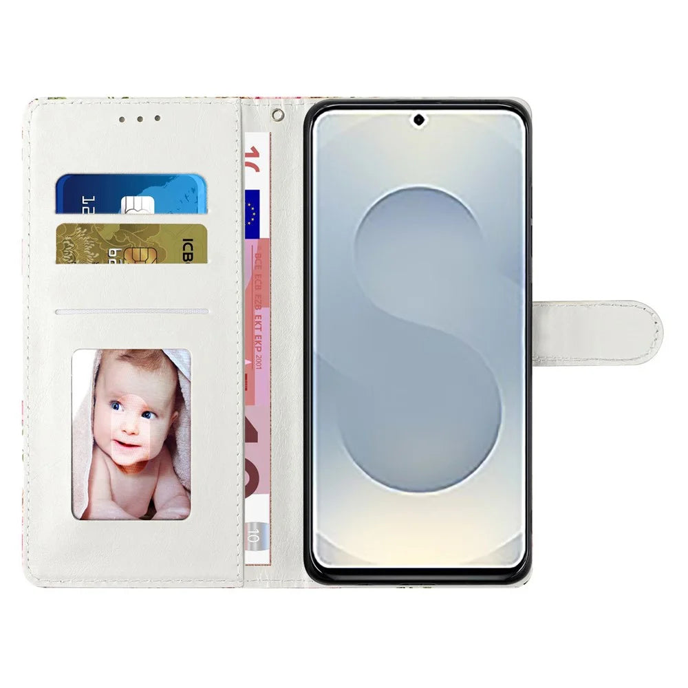 For Samsung Galaxy A18 4G Case Pattern Printing Wallet Stand Flip Leather Phone Cover with Strap - Dandelion - 3