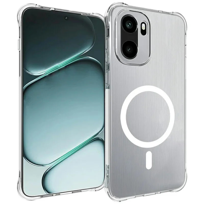 WANLONFENG for OnePlus 15R 5G / OnePlus Ace 6T 5G / OnePlus Ace 6 5G TM1 Series 2.0mm Magnetic Case Clear TPU Phone Back Cover - Transparent - 1