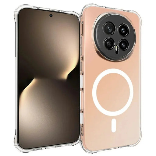 WANLONFENG for Honor Magic8 5G WL1 Series 2.0mm Magnetic Case Clear TPU Phone Back Cover with 2Pcs Screen Films - Transparent - 2