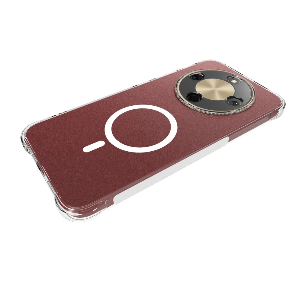 WANLONFENG for Honor X70 5G / Honor X9d 5G / Honor Magic8 Lite 5G WL1 Series 2.0mm Magnetic Case Clear TPU Phone Back Cover with 2Pcs Screen Films - Transparent - 4
