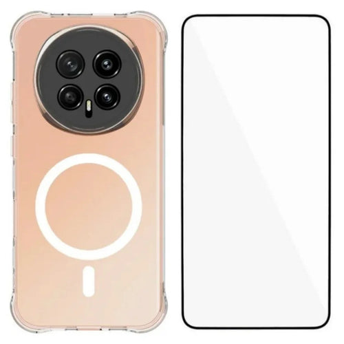 WANLONFENG for Honor Magic8 5G WL2 Series 2.0mm Magnetic Case Clear TPU Phone Back Cover with Screen Film - Transparent - 1