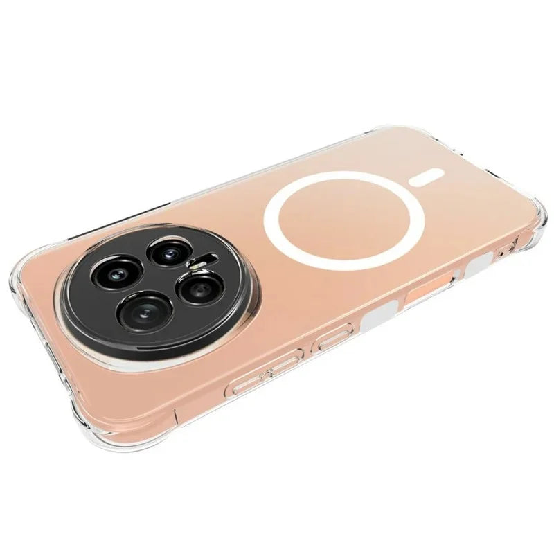 WANLONFENG for Honor Magic8 5G WL2 Series 2.0mm Magnetic Case Clear TPU Phone Back Cover with Screen Film - Transparent - 3