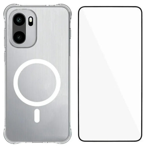 WANLONFENG for OnePlus Ace 6T 5G / OnePlus 15R 5G / OnePlus Ace 6 5G WL2 Series 2.0mm Magnetic Case Clear TPU Phone Back Cover with Screen Film - Transparent - 1