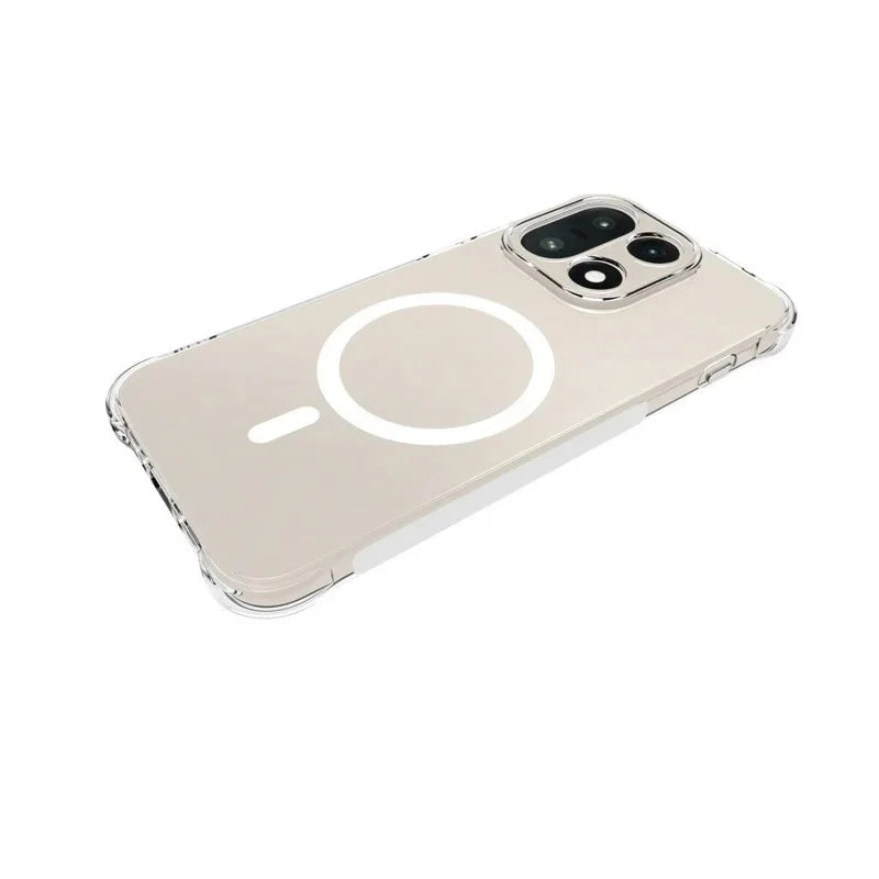 WANLONFENG for OnePlus 15 5G WL2 Series 2.0mm Magnetic Case Clear TPU Phone Back Cover with Screen Film - Transparent - 4