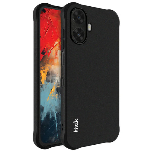 IMAK for TCL K70 Nxtpaper 5G Case TPU Phone Cover Airbag Shockproof Protection - Matte Black - Matte Black - 1