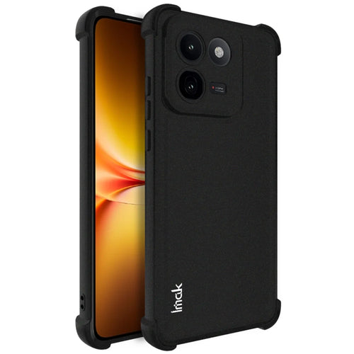 IMAK for vivo iQOO 15T 5G Case TPU Phone Cover Airbag Shockproof Protection - Matte Black - Matte Black - 1