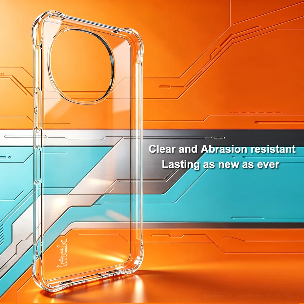 IMAK for Sharp Aquos R11 Case TPU Phone Cover Airbag Shockproof Protection - Transparent - Transparent - 4