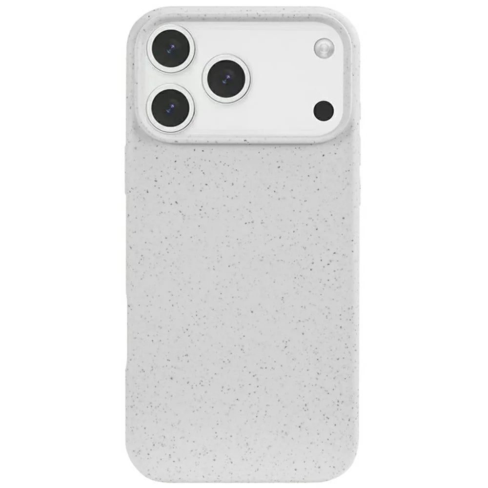 For iPhone 18 Pro Max / 17 Pro Max Case Biodegradable Wheat Straw + TPU Matte Phone Cover - Beige - 2