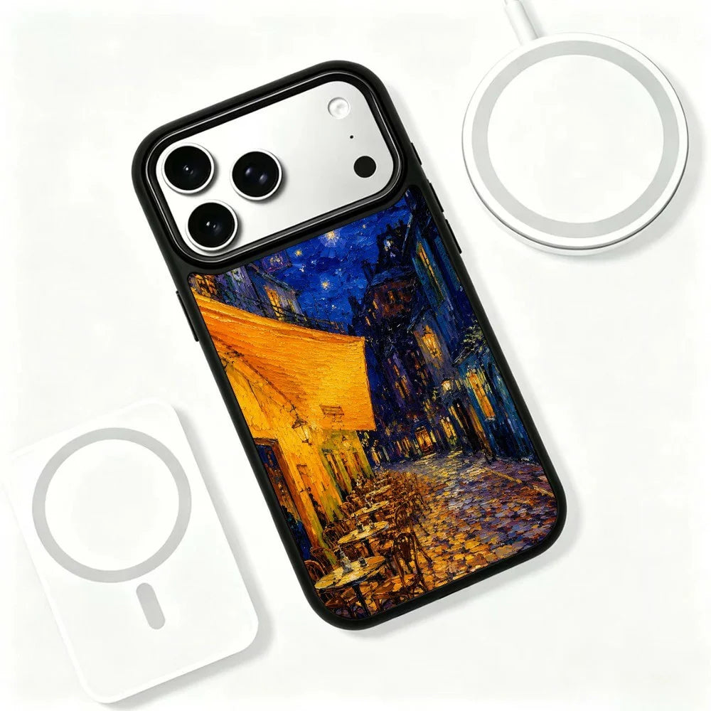 For iPhone 17 Pro Magnetic Case Dynamic Art Series UV Pattern Print PC + Silicone Phone Cover - ZX0026 - 3
