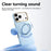 ABEEL For iPhone 17 Pro  /  18 Pro Magnetic Case Ring Kickstand Liquid Silicone Feel PC Phone Cover - Sky Blue - 3