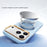 ABEEL For iPhone 17 Pro  /  18 Pro Magnetic Case Ring Kickstand Liquid Silicone Feel PC Phone Cover - Sky Blue - 6