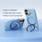 ABEEL For iPhone 16 Magnetic Case Ring Kickstand Liquid Silicone Feel PC Phone Cover - Sky Blue - 2