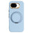 ABEEL For Google Pixel 10a Magnetic Case Ring Kickstand Liquid Silicone Feel PC Phone Cover - Sky Blue - 1