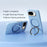 ABEEL For Google Pixel 10a Magnetic Case Ring Kickstand Liquid Silicone Feel PC Phone Cover - Sky Blue - 2