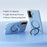 ABEEL For Samsung Galaxy A37 5G Magnetic Case Ring Kickstand Liquid Silicone Feel PC Phone Cover - Sky Blue - 2