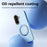 ABEEL For Samsung Galaxy A37 5G Magnetic Case Ring Kickstand Liquid Silicone Feel PC Phone Cover - Sky Blue - 5