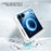 For Samsung Galaxy Z Flip8 Case Spring Hinge Protection Hard PC Phone Cover Built-in Card Slots - White - 2