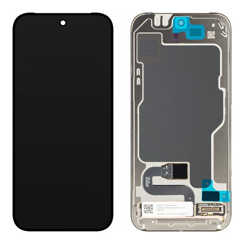 For Google Pixel 10 Pro OEM Grade S OLED Screen and Digitizer Assembly + Frame (with Fingerprint Flex Cable and Metal Plate) (without Logo) - Black - 1