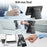 AUTSPACE for Samsung Galaxy S26 Case  A12 Leather Back Cover with Magnetic Detachable Card Bag Kickstand - Black - 4