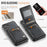 AUTSPACE for Samsung Galaxy S26+ Case  A12 Leather Back Cover with Magnetic Detachable Card Bag Kickstand - Black - 2