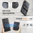 AUTSPACE for Samsung Galaxy S26+ Case  A12 Leather Back Cover with Magnetic Detachable Card Bag Kickstand - Black - 3