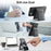 AUTSPACE for iPhone 16e / iPhone 17e Case  A12 Leather Back Cover with Magnetic Detachable Card Bag Kickstand - Black - 4