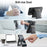 AUTSPACE for iPhone 17 Case  A12 Leather Back Cover with Magnetic Detachable Card Bag Kickstand - Black - 4
