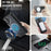 AUTSPACE for iPhone 17 Case  A12 Leather Back Cover with Magnetic Detachable Card Bag Kickstand - Black - 6