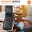 AUTSPACE for iPhone 17 Pro Case  A12 Leather Back Cover with Magnetic Detachable Card Bag Kickstand - Black - 5