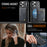 AUTSPACE for iPhone 17 Pro Case  A12 Leather Back Cover with Magnetic Detachable Card Bag Kickstand - Black - 7