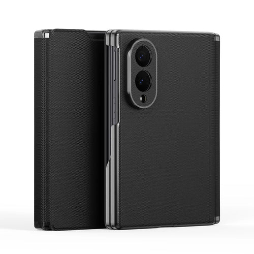 DUX DUCIS for Samsung Galaxy Z Fold8 Fort Series PU Leather Flip Phone Cover with Card Slot - Black - 1