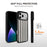 EYCASE Striped Series for iPhone 18 Pro Max / 17 Pro Max Case Compatible with MagSafe TPU + Acrylic Phone Cover - Black / White Stripes - 3