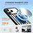 EYCASE Striped Series for iPhone 18 Pro Max / 17 Pro Max Case Compatible with MagSafe TPU + Acrylic Phone Cover - Black / White Stripes - 4