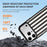 EYCASE Striped Series for iPhone 18 Pro Max / 17 Pro Max Case Compatible with MagSafe TPU + Acrylic Phone Cover - Black / White Stripes - 5