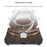 For iPhone 17 Pro Max Frameless Case Walnut Wood Pattern Rotating Kickstand Metal Snap-on Phone Cover - Orange - 4