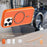 For iPhone 16 Pro Magnetic Case Carbon Fiber Texture PC + TPU Phone Cover with Independent Button - Orange - 3