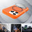For iPhone 16 Pro Magnetic Case Carbon Fiber Texture PC + TPU Phone Cover with Independent Button - Orange - 6