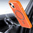 For iPhone 15 Magnetic Case Carbon Fiber Texture PC + TPU Phone Cover with Independent Button - Orange - 5