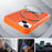 For iPhone 15 Magnetic Case Carbon Fiber Texture PC + TPU Phone Cover with Independent Button - Orange - 6