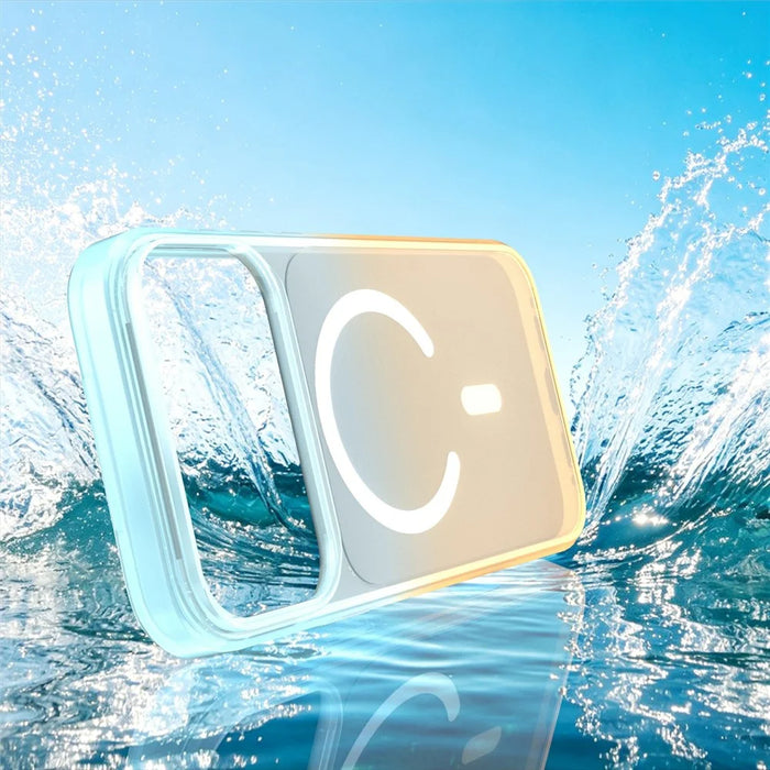 For iPhone 18 Pro / 17 Pro Magnetic Case Gradient Translucent PC + TPU Shockproof Phone Cover - Orange - 5