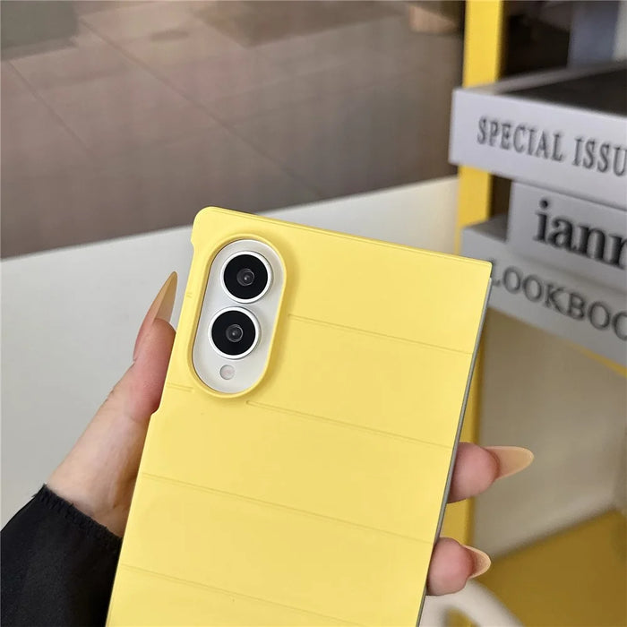 For Samsung Galaxy Z Fold8 Phone Case Anti-Drop PC Rugged Back Cover - Yellow - 5
