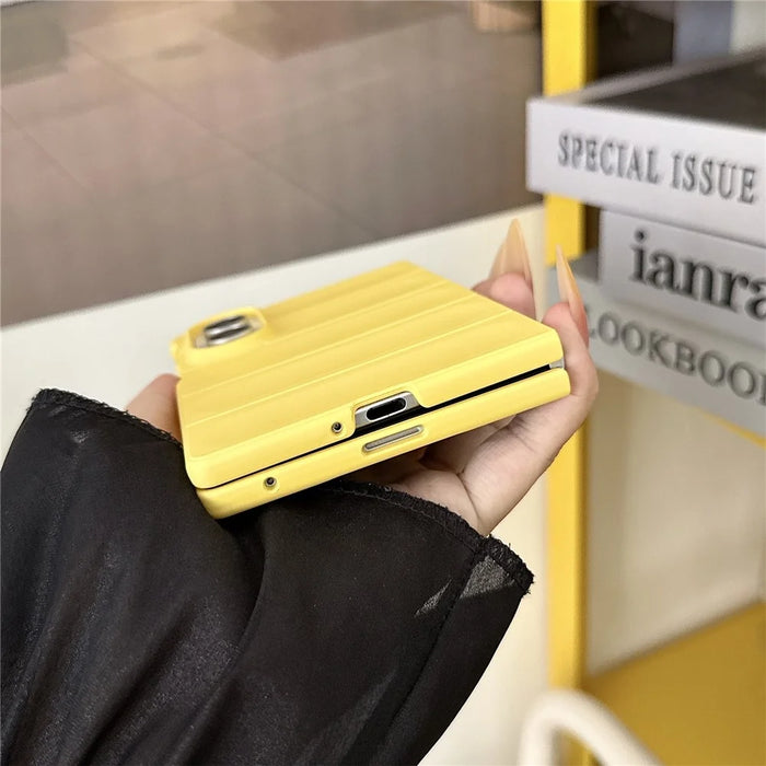 For Samsung Galaxy Z Fold8 Phone Case Anti-Drop PC Rugged Back Cover - Yellow - 6