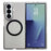 For Samsung Galaxy Z Fold7 5G Magnetic Case Matte Transparent TPU + PC Shockproof Cover - Black - 1
