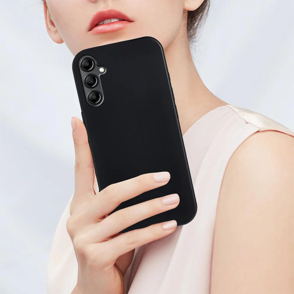 For Samsung Galaxy A18 4G TPU Case Soft Matte Anti-fingerprint Phone Back Cover - Black - 7