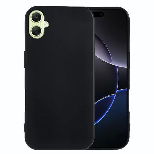 For Samsung Galaxy A08 4G / Galaxy A08 5G TPU Case Soft Matte Anti-fingerprint Phone Back Cover - Black - 1